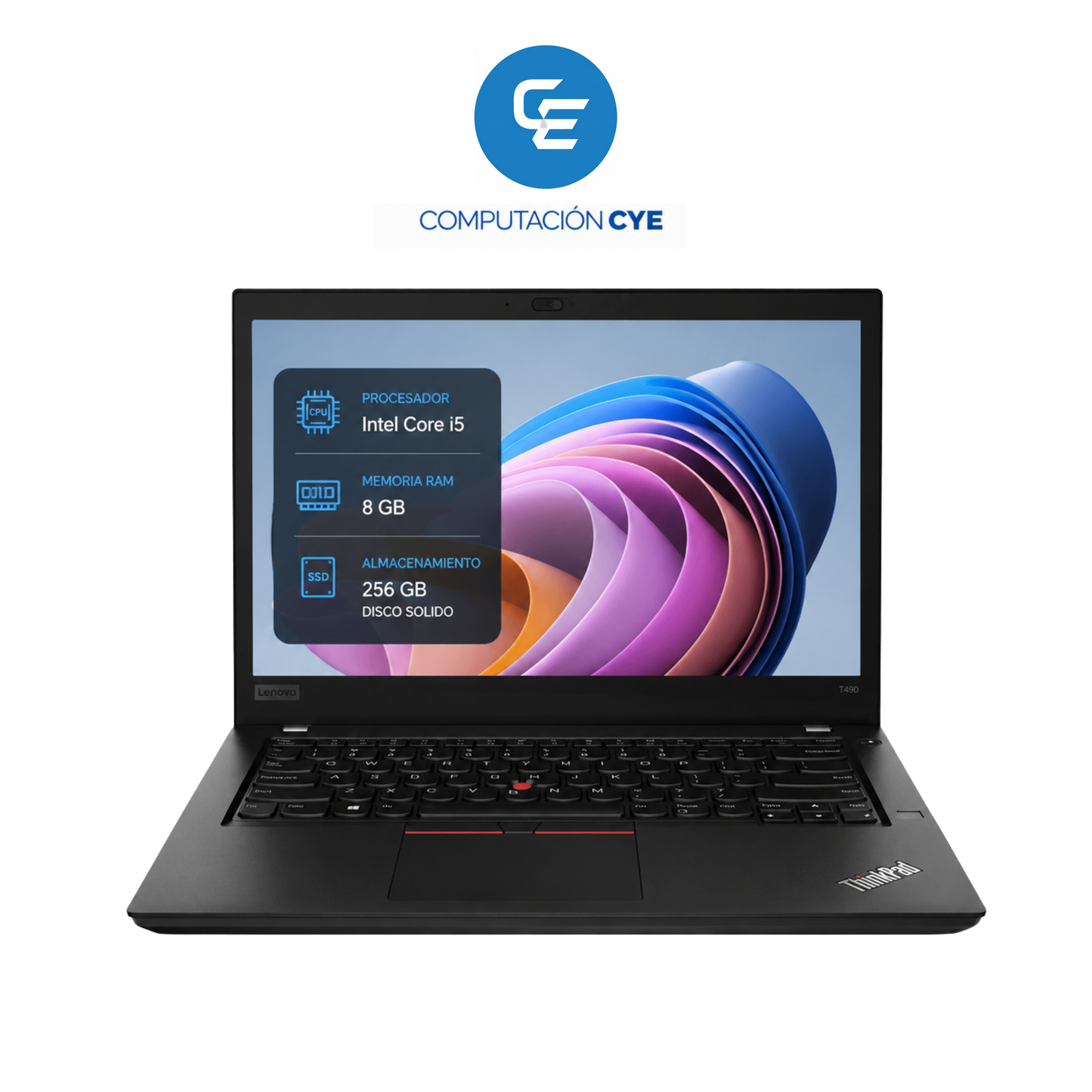 NOTEBOOK THINKPAD T490 CORE I5 8 GB DE RAM Y 256 GB DISCO SSD