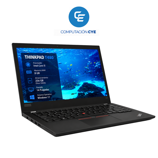 NOTEBOOK THINKPAD T480 CORE I5 8 GB DE RAM Y 256 GB DISCO SSD