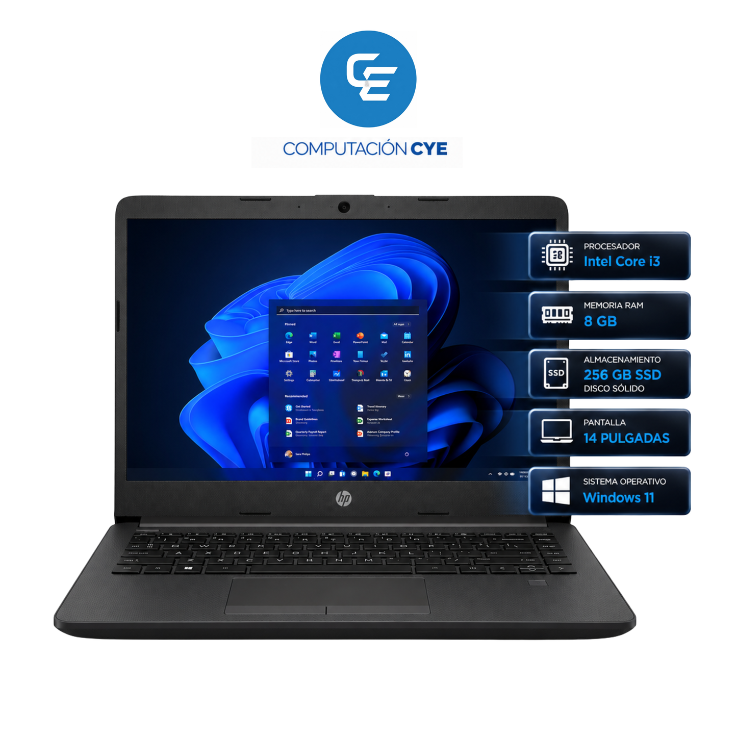 NOTEBOOK HP 240 CORE I3 8GB DE RAM Y 256 DISCO DURO