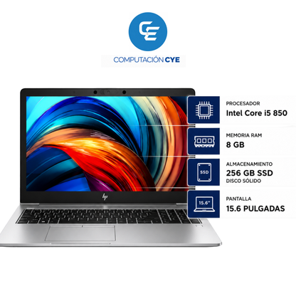 NOTEBOOK HP CORE I5 850 8 GB DE RAM Y 256 GB DISCO SOLIDO 15.6 PULGADAS